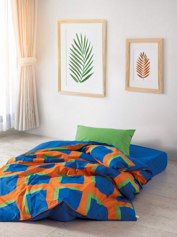 Elizabed Renforcé beddengoedset "Venus" oranje/blauw/groen
