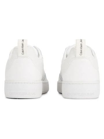 CALVIN KLEIN JEANS Leder-Sneakers in Weiß