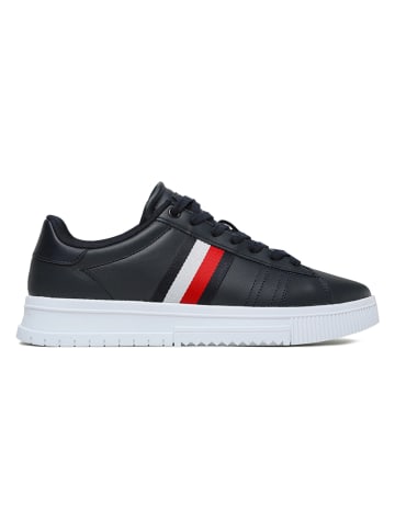 Tommy Hilfiger Shoes Leder-Sneakers in Schwarz/ Weiß