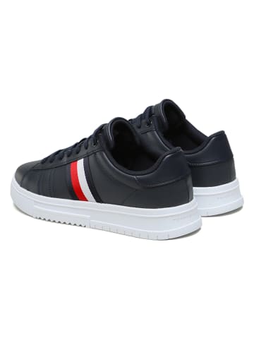 Tommy Hilfiger Shoes Leder-Sneakers in Schwarz/ Weiß