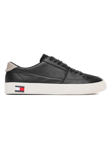 Tommy Hilfiger Shoes Leder-Sneakers in Schwarz/ Weiß