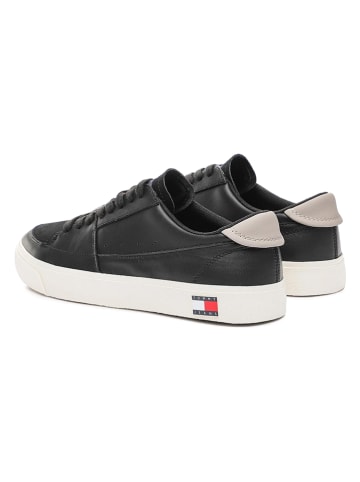 Tommy Hilfiger Shoes Leder-Sneakers in Schwarz/ Weiß
