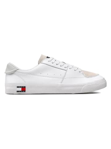 Tommy Hilfiger Shoes Leder-Sneakers in Weiß/ Beige
