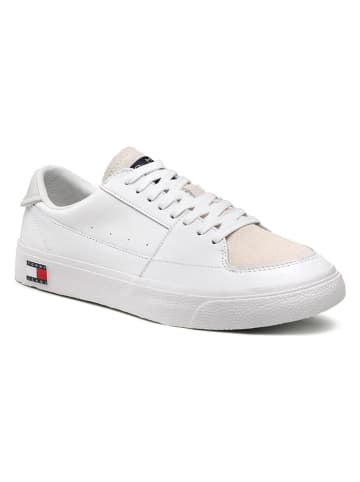 Tommy Hilfiger Shoes Leder-Sneakers in Weiß/ Beige