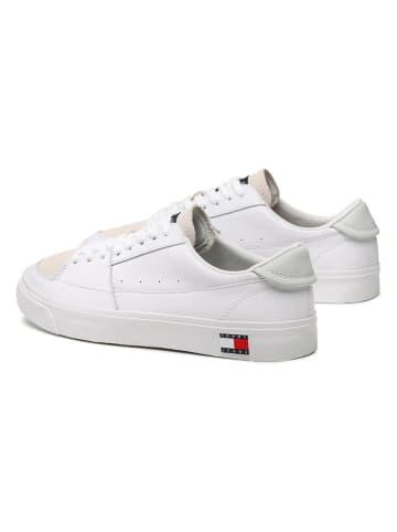 Tommy Hilfiger Shoes Leder-Sneakers in Weiß/ Beige