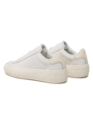 Leder Sneakers in Creme