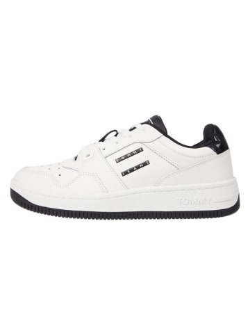 Tommy Hilfiger Shoes Leder-Sneakers in Weiß/ Schwarz