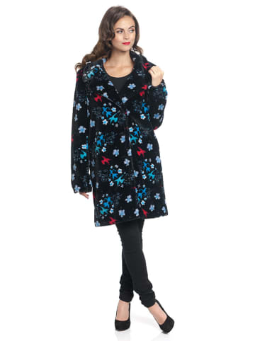 Pussy Deluxe Übergangsmantel in Schwarz/ Hellblau
