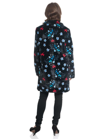 Pussy Deluxe Übergangsmantel in Schwarz/ Hellblau