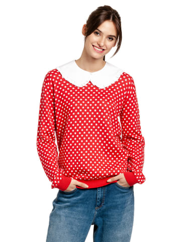 Pussy Deluxe Sweter "Chic Dotties" w kolorze czerwono-białym