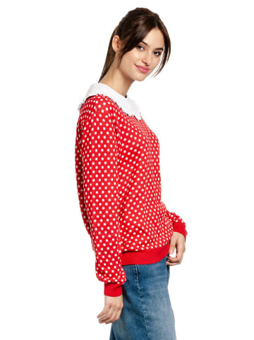 Pussy Deluxe Sweter "Chic Dotties" w kolorze czerwono-białym