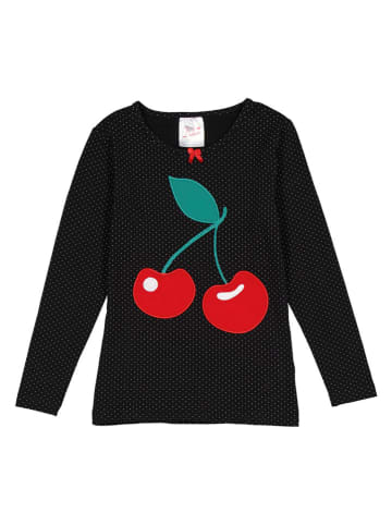 Pussy Deluxe Piżama "Dotties & Cherry" w kolorze czarnym