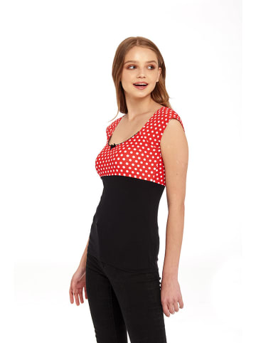 Pussy Deluxe Shirt in Rot/ Schwarz