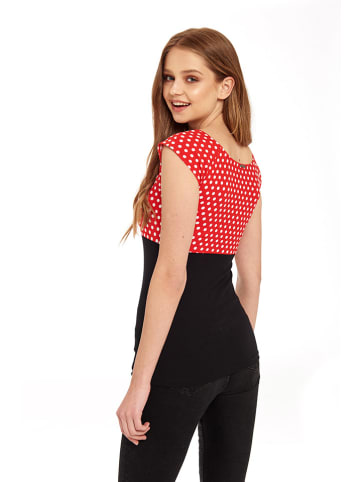 Pussy Deluxe Shirt in Rot/ Schwarz