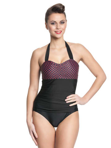 Pussy Deluxe Badeanzug "Roxy" in Schwarz/ Rot