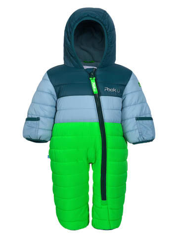 Peek U Winter-Overall "Colm" in Hellblau/ Grün