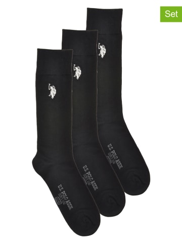 U.S. Polo Assn. 3er-Set: Socken in Schwarz