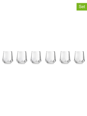 Trendy Kitchen by EXCÉLSA 6er-Set: Wassergläser "Diamente" in Transparent - 400 ml