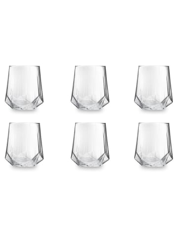 Trendy Kitchen by EXCÉLSA 6-delige set: waterglazen "Diamente" transparant - 400 ml