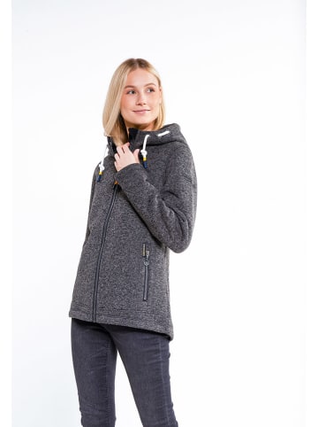 Schmuddelwedda Strickfleecejacke in Anthrazit