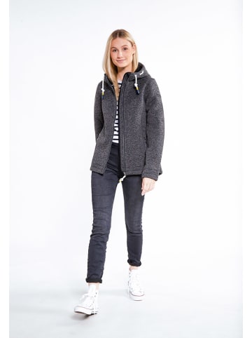 Schmuddelwedda Strickfleecejacke in Anthrazit