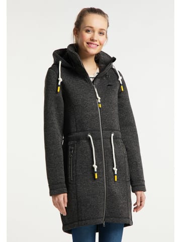 Schmuddelwedda Gebreide fleece mantel antraciet