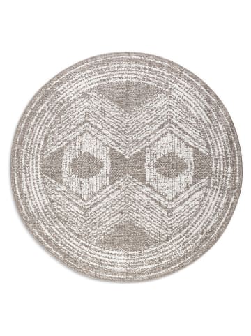 Elle Decoration Indoor-/outdoortapijt "Gemini" lichtgrijs/wit