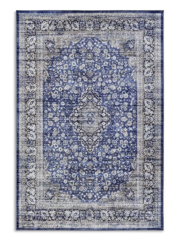 freundin HOME COLLECTION Kurzflor-Teppich "Asya" in Dunkelblau/ Creme