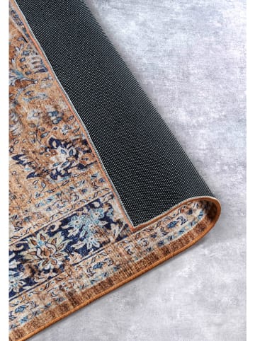 Hanse Home Laagpolig tapijt "Asya" koperkleurig/blauw