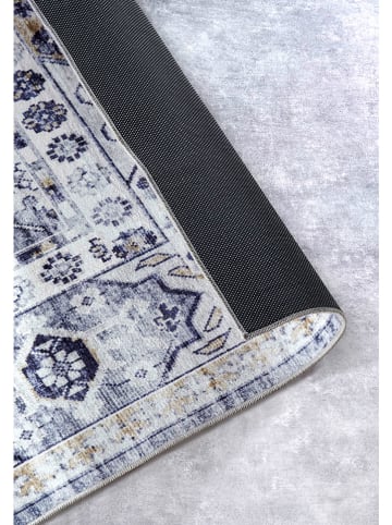freundin HOME COLLECTION Kurzflor-Teppich "Asya" in Blau/ Gold