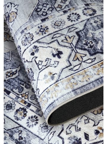 freundin HOME COLLECTION Kurzflor-Teppich "Asya" in Blau/ Gold