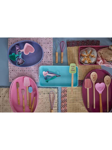Rice 2-delige set: dienbladen roze/mintgroen - (L)34,5 cm