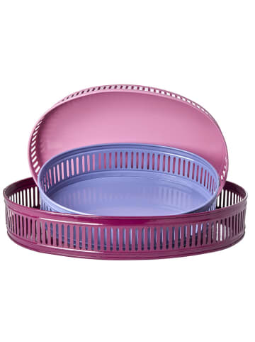 Rice 3-delige set: dienbladen paars/lichtroze/blauw