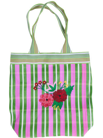 Rice Shopper in Rosa/ Grün - (B)40 x (H)40 cm