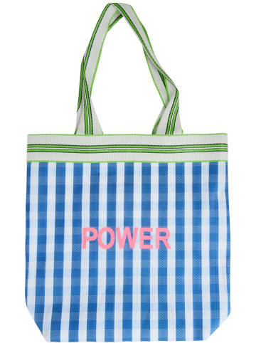 Rice Shopper in Blau/ Grün - (B)40 x (H)40 cm