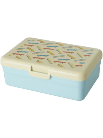 Rice Lunchbox in Gelb/ Hellblau - (B)21 x (H)7,5 x (T)14 cm
