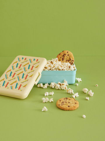 Rice Lunchbox in Gelb/ Hellblau - (B)21 x (H)7,5 x (T)14 cm