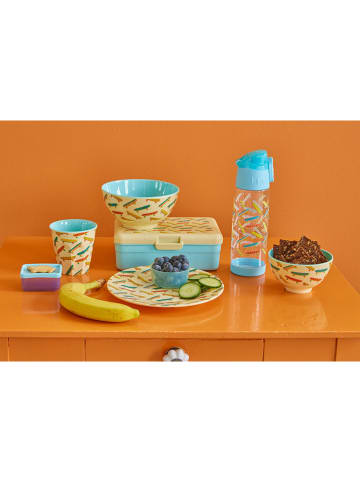 Rice Lunchbox in Gelb/ Hellblau - (B)21 x (H)7,5 x (T)14 cm