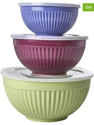 Rice 3-delige set: kommen groen/paars/blauw