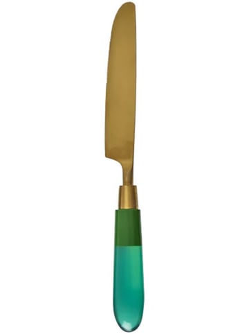 Rice Messer in Gold/ Grün - (L)23,5 cm