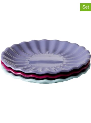 Rice 3-delige set: desertborden paars/roze/mintgroen - Ø 16,5 cm