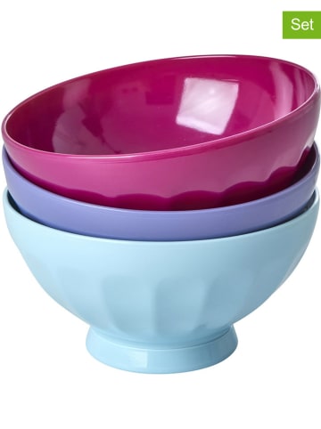Rice 3er-Set: Schalen in Mint/ Lila/ Pink - Ø 14 cm