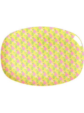 Rice Serveerbord geel/lichtroze/groen - (L)30 x (B)22 cm