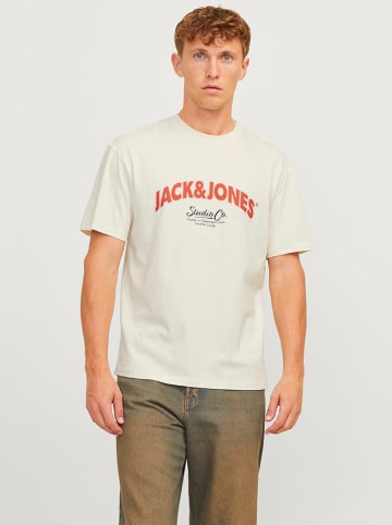 Jack & Jones Koszulka "Bronx" w kolorze kremowym