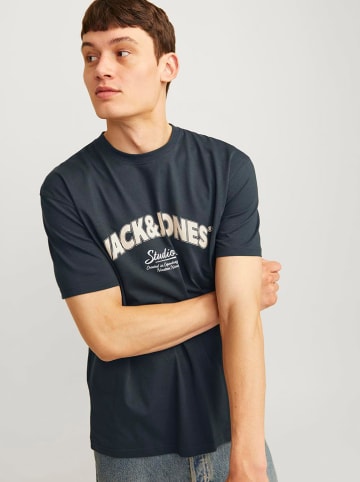 Jack & Jones Koszulka "Bronx" w kolorze granatowym
