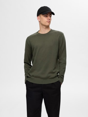 SELECTED HOMME Pullover in Khaki