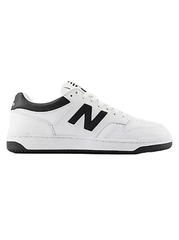 New Balance Leder-Sneakers "BB480" in Weiß/ Schwarz