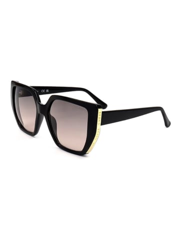 Guess Damskie okulary przeciwsłoneczne w kolorze jasnobrązowo-czarnym
