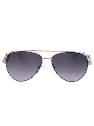 Guess Damskie okulary przeciwsłoneczne w kolorze srebrno-szarym