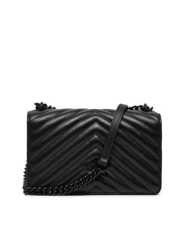 Pinko Leder-Umhängetasche in Schwarz - (B)21 x (H)13 x (T)5 cm